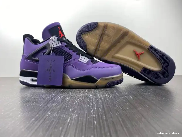 Cheap Jordan and LN4 Scott Family) Retro 4 Purple Travis 766296 (Friends 0512